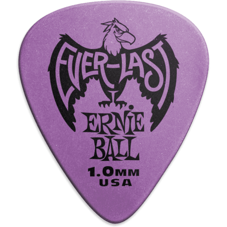 ERNIE BALL Mediators everlast sachet de 12 violet 1mm