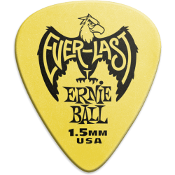 ERNIE BALL Mediators everlast sachet de 12 jaune 1,5mm