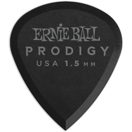 ERNIE BALL Mediators prodigy sachet de 6 noir mini 1,5mm