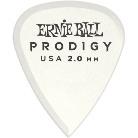 ERNIE BALL Mediators prodigy sachet de 6 blanc standard 2mm