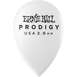 ERNIE BALL Médiators prodigy sachet de 6 blanc larme 2mm