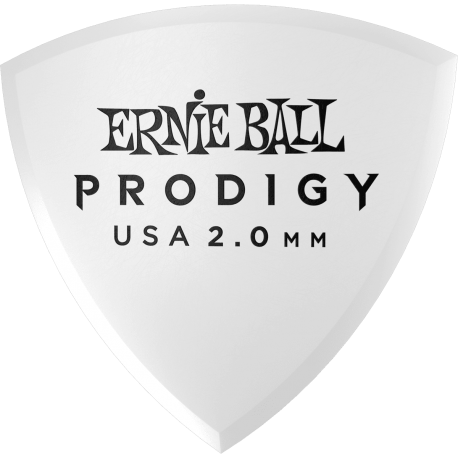 ERNIE BALL Médiators prodigy sachet de 6 blanc bouclier 2mm