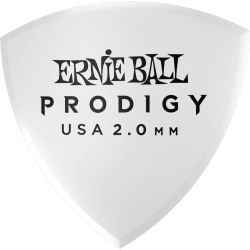 ERNIE BALL Médiators prodigy sachet de 6 blanc bouclier large 2mm