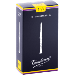 VANDOREN Anches clarinette Sib Traditionnelles force 1,5