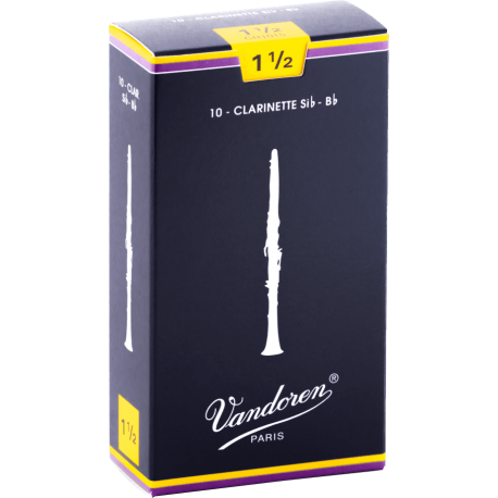 VANDOREN Anches clarinette Sib Traditionnelles force 1,5