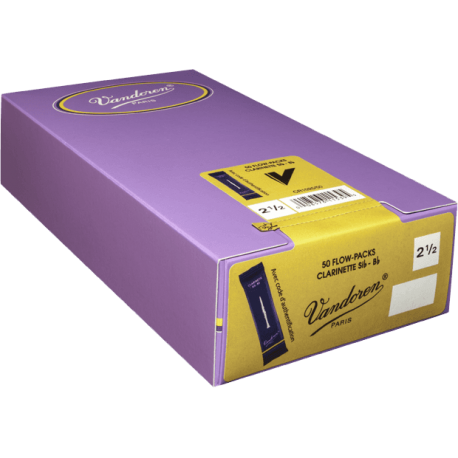 VANDOREN Anches clarinette Sib Traditionnelles force 2,5 - par 50