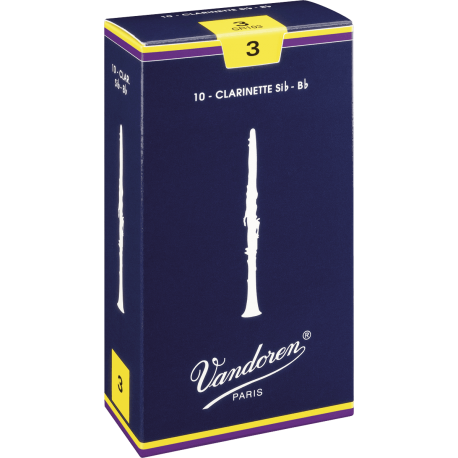VANDOREN Anches clarinette Sib Traditionnelles force 3
