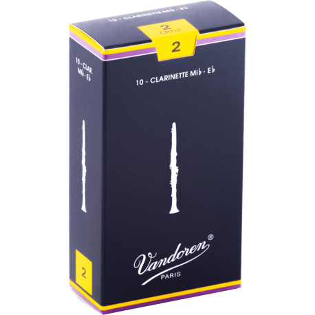 VANDOREN Anches clarinette Mib Traditionnelles force 2
