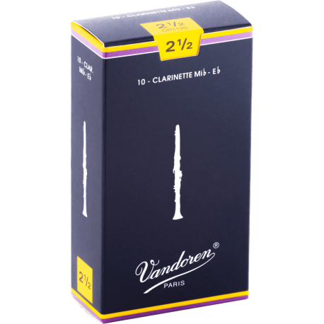VANDOREN Anches clarinette Mib Traditionnelles force 2,5