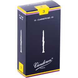 VANDOREN Anches clarinette Mib Traditionnelles force 3