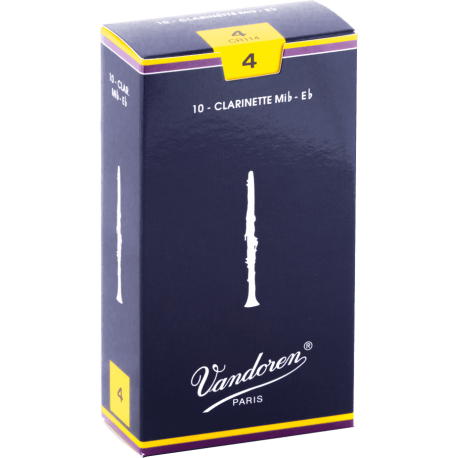 VANDOREN Anches clarinette Mib Traditionnelles force 4