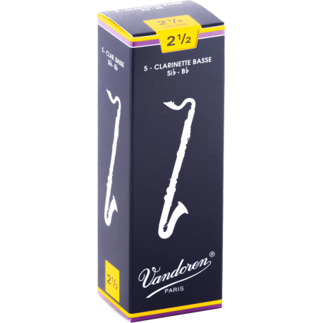 VANDOREN Anches clarinette basse Traditionnelles force 2,5