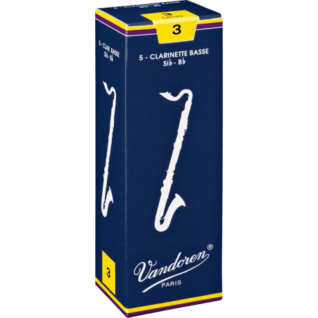 VANDOREN Anches clarinette basse Traditionnelles force 3