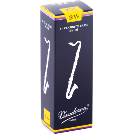 VANDOREN Anches clarinette basse Traditionnelles force 3,5