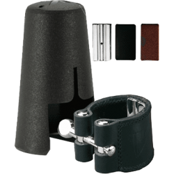 VANDOREN Ligature cuir clarinette Mib + couvre-bec plastique
