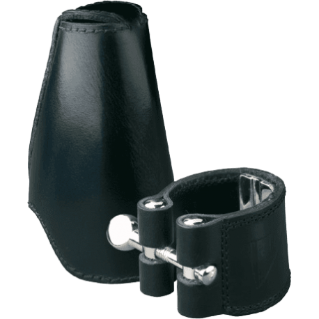 VANDOREN Ligature cuir clarinette basse + couvre-bec cuir