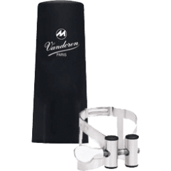 VANDOREN Ligature M/O argent clarinette alto + couvre-bec plastique