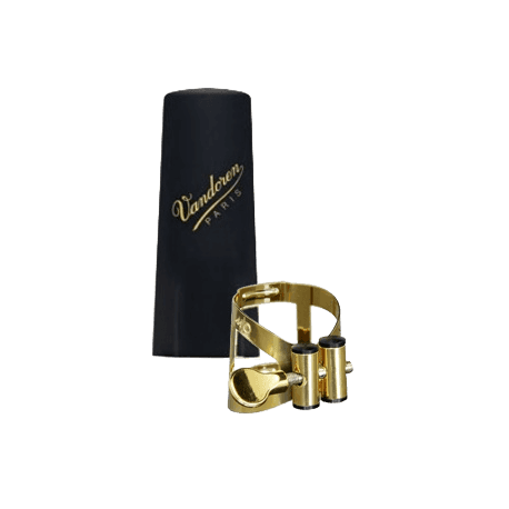 VANDOREN Ligature M/O vieil or saxo baryton V16 + couvre-bec plast.