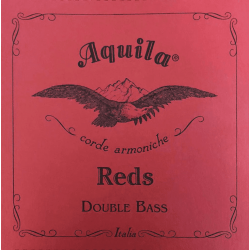 AQUILA Reds Contrebasse, Corde à l'unité Mi 4ème filée cuivrée vernie - E