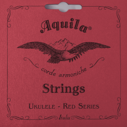 AQUILA Reds Ukulélé bariton, Corde à l'unité Sol 3ème pour jeux 6 & 8 cordes