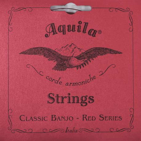 AQUILA 12B Red Jeu banjo 5 cordes, dcgCg', Tirant médium
