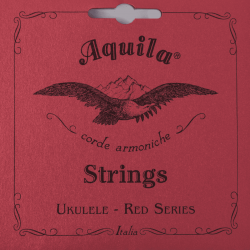 AQUILA Reds Ukulélé ténor, Corde à l'unité, Sol grave 4ème filé - G