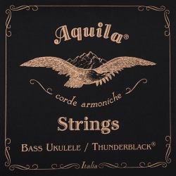 AQUILA Thunderblack Jeu Ukulélé basse, EADG