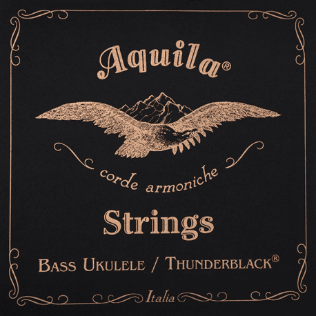 AQUILA Thunderblack Jeu Ukulélé bass 5 cordes, B-EADG
