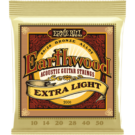 ERNIE BALL Earthwood 80/20 bronze extra light 10-50