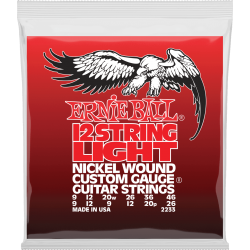 ERNIE BALL Nickel wound custom gauge light /12 cordes 9-46