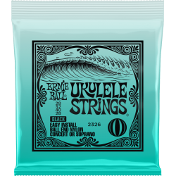 ERNIE BALL Ukulele concert/soprano nylon noir à boule 28-40