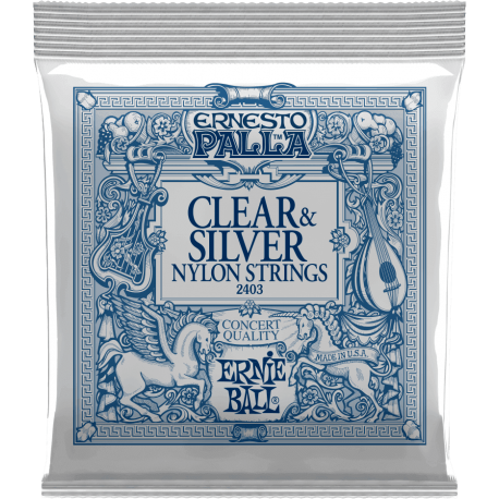 ERNIE BALL Ernesto palla nylon clair-métal argenté