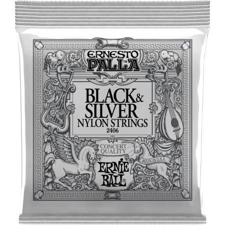 ERNIE BALL Ernesto palla nylon noir-métal argenté