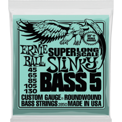 ERNIE BALL Slinky nickel wound slinky super long scale 5 cordes 45-130