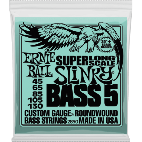 ERNIE BALL Slinky nickel wound slinky super long scale 5 cordes 45-130