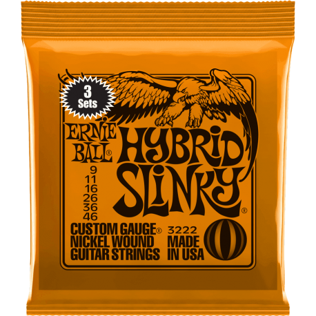 ERNIE BALL Hybrid slinky 9-46 - pack de 3