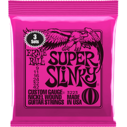 ERNIE BALL Super slinky 9-42 - pack de 3