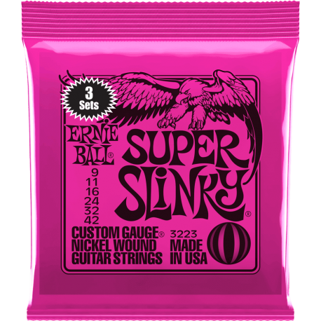 ERNIE BALL Super slinky 9-42 - pack de 3