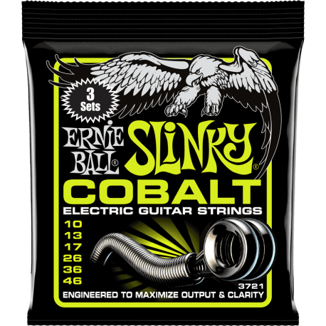 ERNIE BALL Slinky cobalt 10-46 - pack de 3