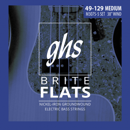 GHS Brite Flats Long/Medium Scale 5 cordes