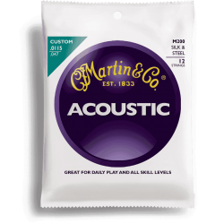 MARTIN Acoustic 92/8 phosphore bronze Silk and Steel 12 cordes