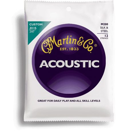 MARTIN Acoustic 92/8 phosphore bronze Silk and Steel 12 cordes