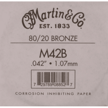 MARTIN Corde acoustique filée bronze tirant 42 (unité)