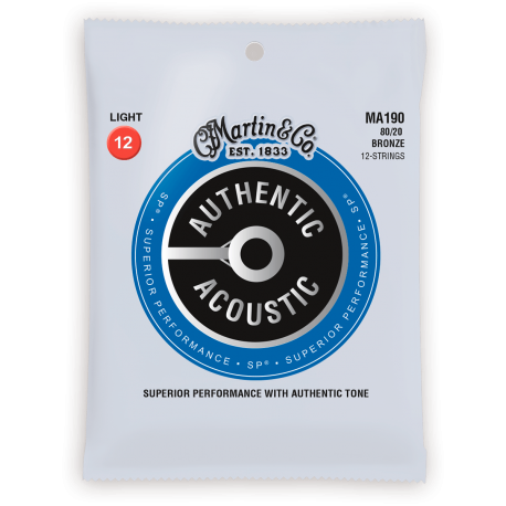 MARTIN Authentic, 12 cordes, Light, 80/20