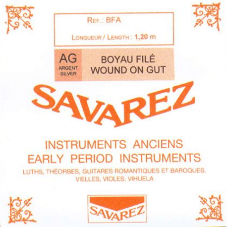 SAVAREZ Corde indiv boyau filé cuivre 1.20m
