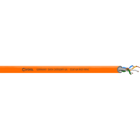 CORDIAL Bobine de câble réseau cat6a installation 100 m