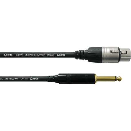CORDIAL Câble audio XLR femelle/jack mono 10 m