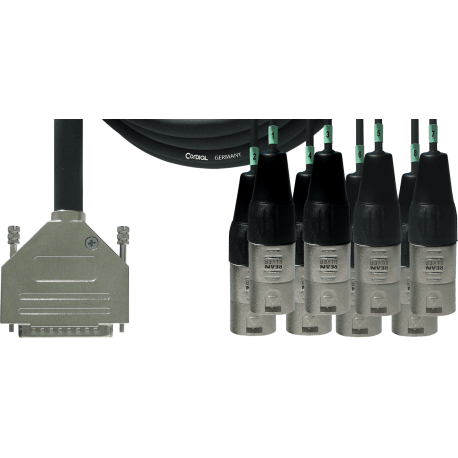CORDIAL Câble interface sub-D/8 XLR mâles 5 m