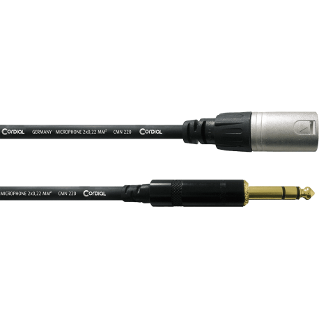 CORDIAL Câble audio jack stéréo / XLR mâle - 30 cm