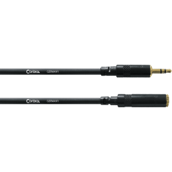 CORDIAL Câble audio stéréo minijack mâle/minijack femelle 5 m